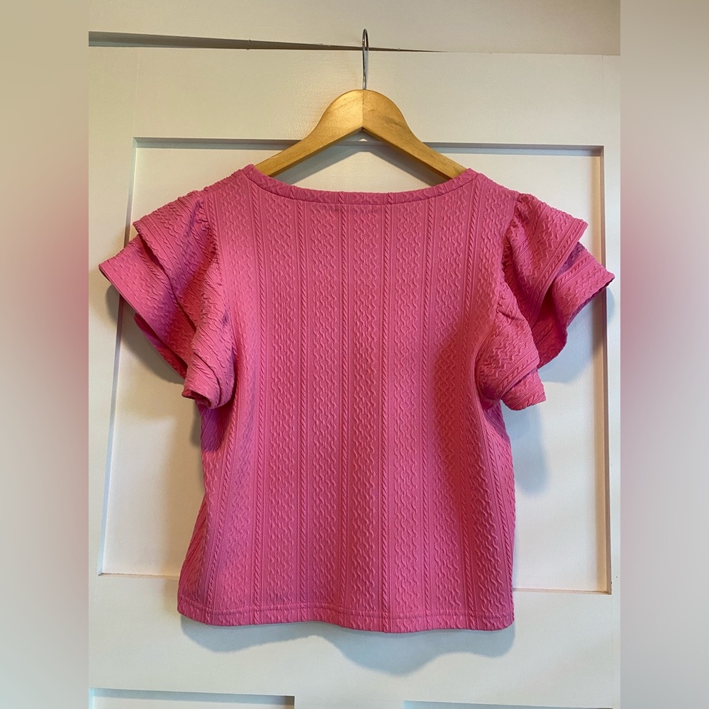 Cable Texture Flutter Blouse - Picture 6 of 10